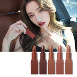 5 colors lipstick Brick red matte lipstick and Nude lipstick beauty lips makeup batom korean cosmetics liquid lipstick