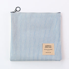 Simple striped checkered bag girls boys student large capacity canvas pencil storage makeup Cosmetic bags