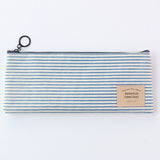 Simple striped checkered bag girls boys student large capacity canvas pencil storage makeup Cosmetic bags