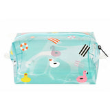 PVC Transparent Cute Cosmetic Bags Candy Color Women's Travel Bags Clear Beautician Organizer Wash Pouch Makeup Case Accessories