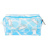 PVC Transparent Cute Cosmetic Bags Candy Color Women's Travel Bags Clear Beautician Organizer Wash Pouch Makeup Case Accessories