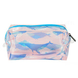 PVC Transparent Cute Cosmetic Bags Candy Color Women's Travel Bags Clear Beautician Organizer Wash Pouch Makeup Case Accessories