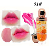 Korean Style Makeup Lipstick Temperature Changed Lip Gloss Crystal Gold Foil Flower Jelly Charming Lasting Moisturizing Lipstick
