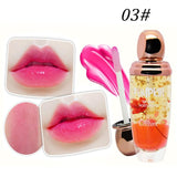 Korean Style Makeup Lipstick Temperature Changed Lip Gloss Crystal Gold Foil Flower Jelly Charming Lasting Moisturizing Lipstick