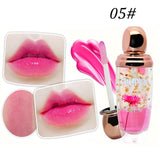 Korean Style Makeup Lipstick Temperature Changed Lip Gloss Crystal Gold Foil Flower Jelly Charming Lasting Moisturizing Lipstick