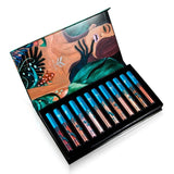 LEARNEVER 12pcs/set Beauty Matte Liquid Lip Gloss Long Lasting Waterproof Batom Korean Cosmetics Lip Makeup Set MKH7984