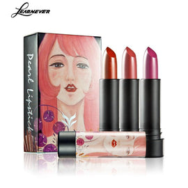 LEARNEVER 3pcs/set Matte Lipstick Waterproof Long Lasting Lip Kit Korean Cosmetics Makeup Christmas Women Gift MKH8318
