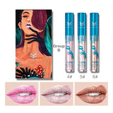 LEARNEVER 3pcs/set Matte Liquid Lipstick Long Lasting Korean Cosmetics Metallic Lip Sense For Women 5g*3 MKH4374