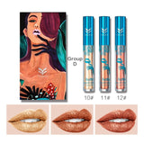 LEARNEVER 3pcs/set Matte Liquid Lipstick Long Lasting Korean Cosmetics Metallic Lip Sense For Women 5g*3 MKH4374