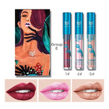 LEARNEVER 3pcs/set Matte Liquid Lipstick Long Lasting Korean Cosmetics Metallic Lip Sense For Women 5g*3 MKH4374