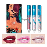 LEARNEVER 3pcs/set Matte Liquid Lipstick Long Lasting Korean Cosmetics Metallic Lip Sense For Women 5g*3 MKH4374