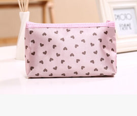 SCYL Sweet Heart cosmetics make up Bag organizer Bag Pink with heart