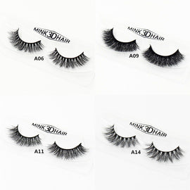 Mink Eyelashes 3D Mink Lashes Thick HandMade Full Strip False Eyelashes cruelty free Korean Mink Lashes 34 Style False Eyelashes