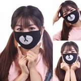 1pc Unisex Dustproof Cotton Mouth Mask Korean Kpop Star Style Black Lucky Bear Cycling Anti-Dust Mouth Mask Face Respirator