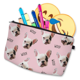 Pink Travel Makeup Bags Pig Head Printing Zipped Cosmetics Pouch Storage Bag For Makeup Tool Kits HB88