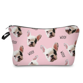 Pink Travel Makeup Bags Pig Head Printing Zipped Cosmetics Pouch Storage Bag For Makeup Tool Kits HB88