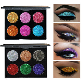 HANDAIYAN Brand Diamond Glitter Eye Shadow Palette Golden Shimmer and Shine Sequins Eyeshadow Pallete Pigment Korean Cosmetics