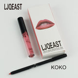 LJQEAST 2017 hot new matte lipstick+lips pencil makeup lip gloss kilie lipstick kyliejenner lip
