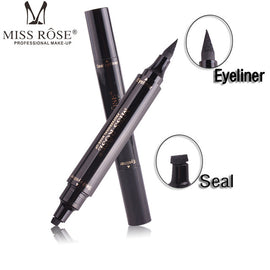 MISS ROSE Professional Makeup Waterproof Eyeliner Stamp Pencils Long Lasting Black Cat Eye Wing Eyeliner Stickers Beauty Tools