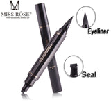 MISS ROSE Professional Makeup Waterproof Eyeliner Stamp Pencils Long Lasting Black Cat Eye Wing Eyeliner Stickers Beauty Tools