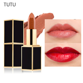TUTU 6 Colors Black Lipsticks Waterproof Long Lasting Lips Makeup Red Lipstick Matte Lip Stick Sexy Colors With Korean Cosmetics