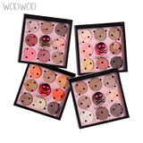 WODWOD Matte Eyeshadow Palette Korean Makeup Set 9 Colors Pigment Glitter Eye Shadow Pallete For Eyes Pink Peach Color Make-up