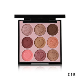 WODWOD Matte Eyeshadow Palette Korean Makeup Set 9 Colors Pigment Glitter Eye Shadow Pallete For Eyes Pink Peach Color Make-up