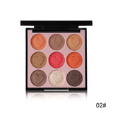 WODWOD Matte Eyeshadow Palette Korean Makeup Set 9 Colors Pigment Glitter Eye Shadow Pallete For Eyes Pink Peach Color Make-up