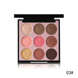 WODWOD Matte Eyeshadow Palette Korean Makeup Set 9 Colors Pigment Glitter Eye Shadow Pallete For Eyes Pink Peach Color Make-up