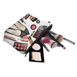Women Lady Travel 2018 New Cosmetics Bags Zipped 3D Shoes Eyeshadow Lipstick Printing Pouch Makeup Bag For Makeup Tool Kits HB88