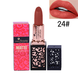Imagic Brand korean cosmetics 24Colors Hollow design Matte Lipstick Makeup Moisturizing Charming Lips Waterproof Cosmetic Makeup