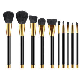 New 10 Pcs/Set Makeup Brushes Face Eyeliner Contour Powder Liquid Cream Foundation Make Up Brush Kit HB88