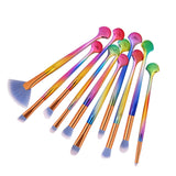 2018 Hot Shell Makeup Brushes Foundation Powder Eyeshadow Concealer Blush Kit 10Pcs Cosmetic Tool HB88